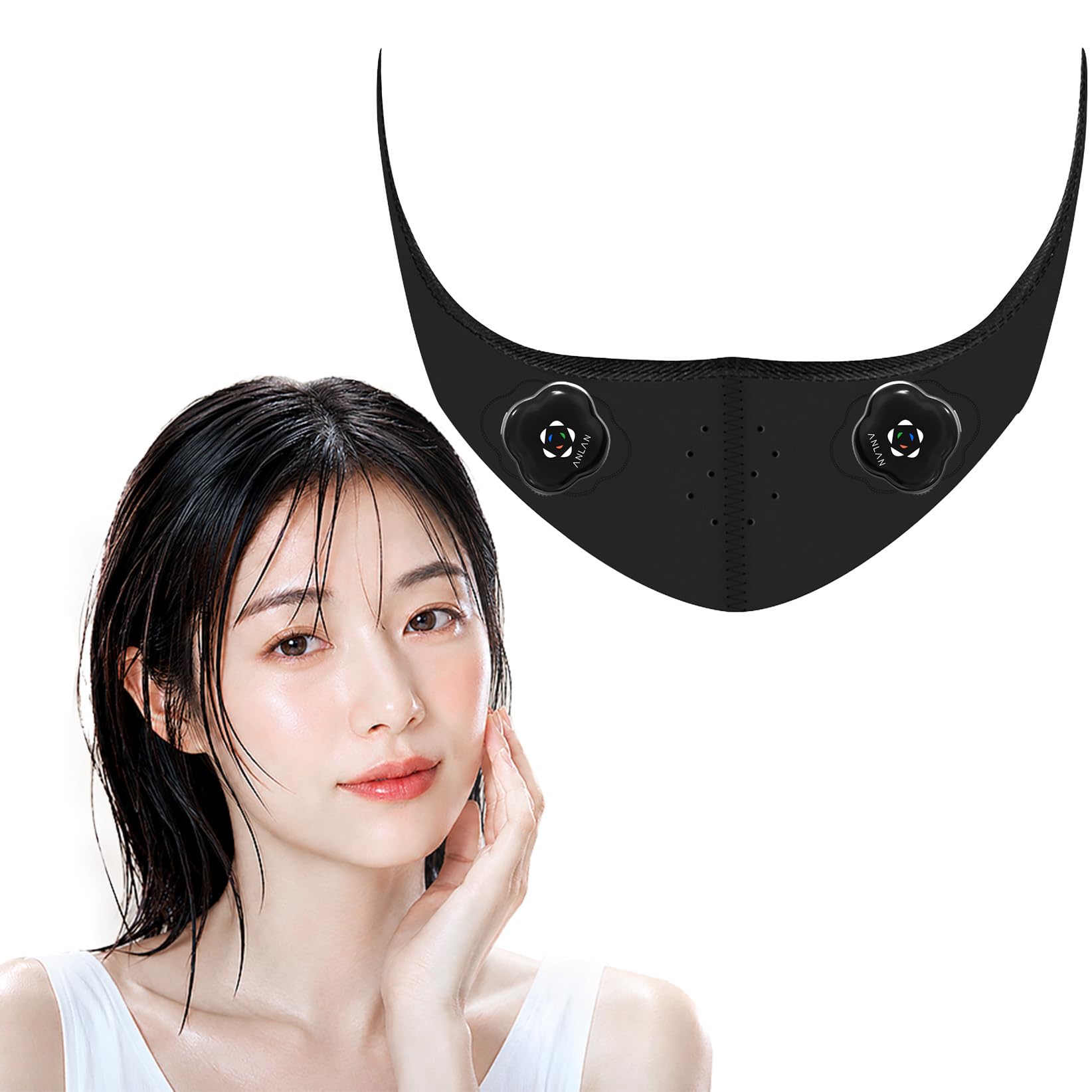 Amazon.co.jp: ANLAN 美顔器 ems リフト フェイスベルト 19個3.3